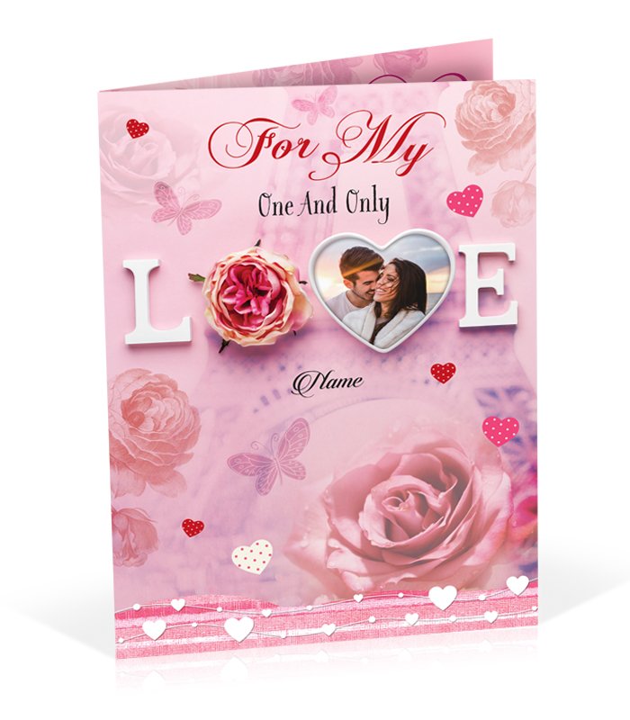 For My One And Only Love Personalised Card