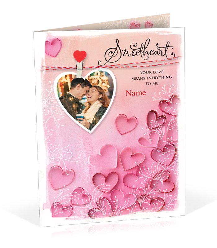 Sweetheart Your Love Means Everything To Me Personalised Card