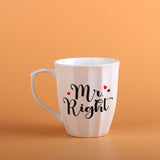 Mr and Mrs Right Quote Mug Set