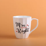 Mr and Mrs Right Quote Mug Set