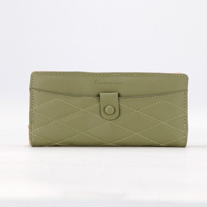 Attractive Dual Tone Green and Peach Color Wallet For Womens