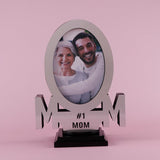No 1 Mom Golden and Silver Photoframe ( Assorted Color )