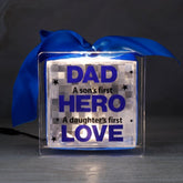 Dad To The World You Many Be Just One Person Lighting Blue Quotation