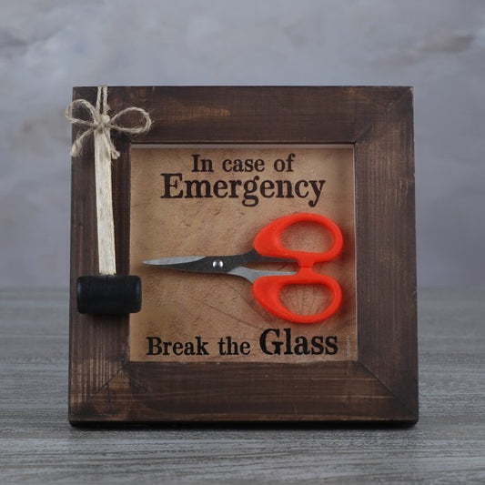 Keepsake In Case of Emergency Hammer with Scissor Quotation