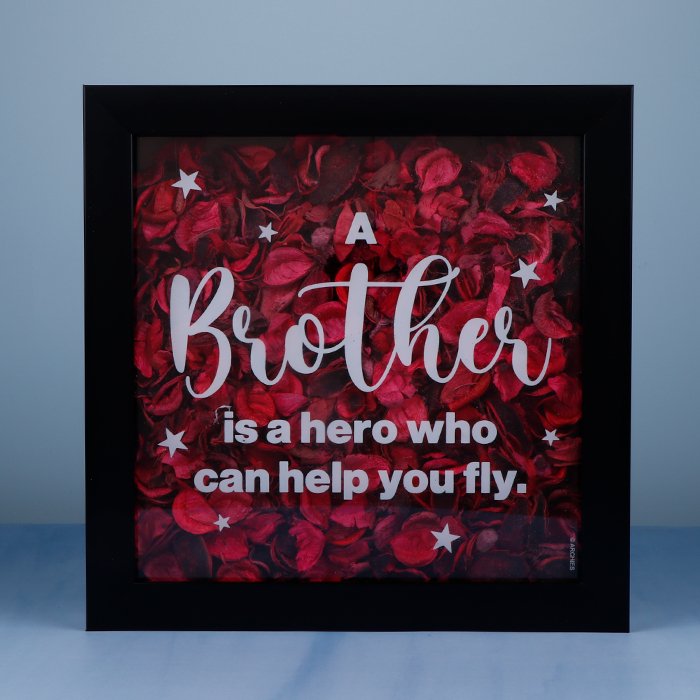 Keepsake A Brother is A Hero Who Can Help You Fly Flowers Quotation
