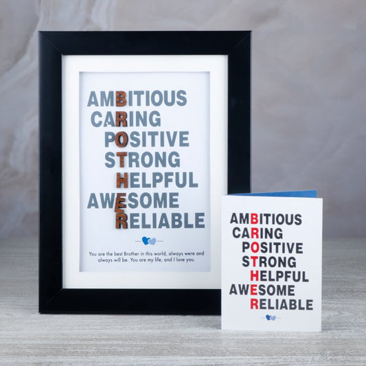 Ambtious Brother Quotation with Greeting Card