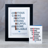 Ambtious Brother Quotation with Greeting Card