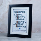 Ambtious Brother Quotation with Greeting Card