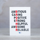 Ambtious Brother Quotation with Greeting Card