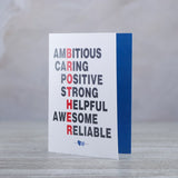 Ambtious Brother Quotation with Greeting Card