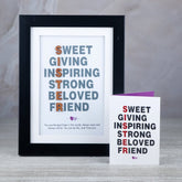 Sweet Sister Quotation with Greeting Card