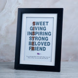 Sweet Sister Quotation with Greeting Card