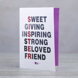 Sweet Sister Quotation with Greeting Card