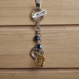 Evil Eye 13cm Gold and Silver Keychain