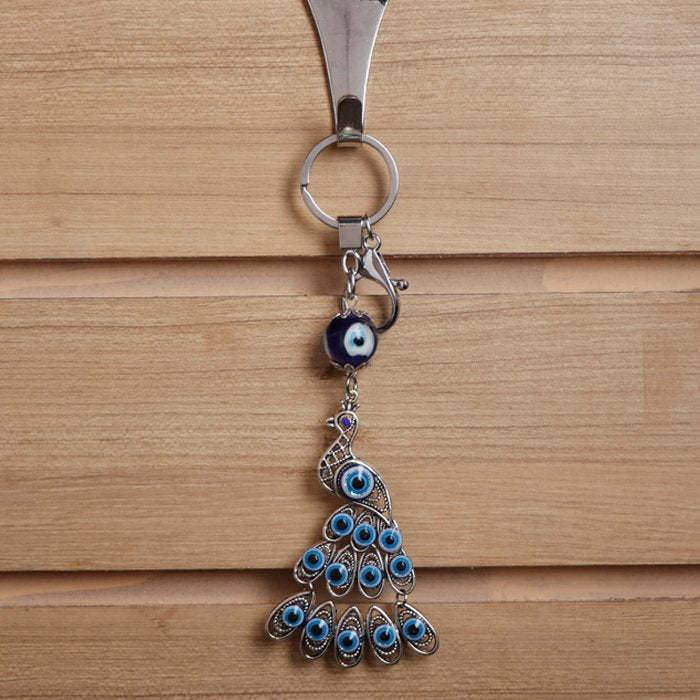 15cm Flat Evil Peacock Keychain
