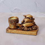 Candle Stand with Tortoise Golden