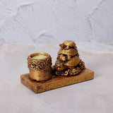 Candle Stand with Tortoise Golden