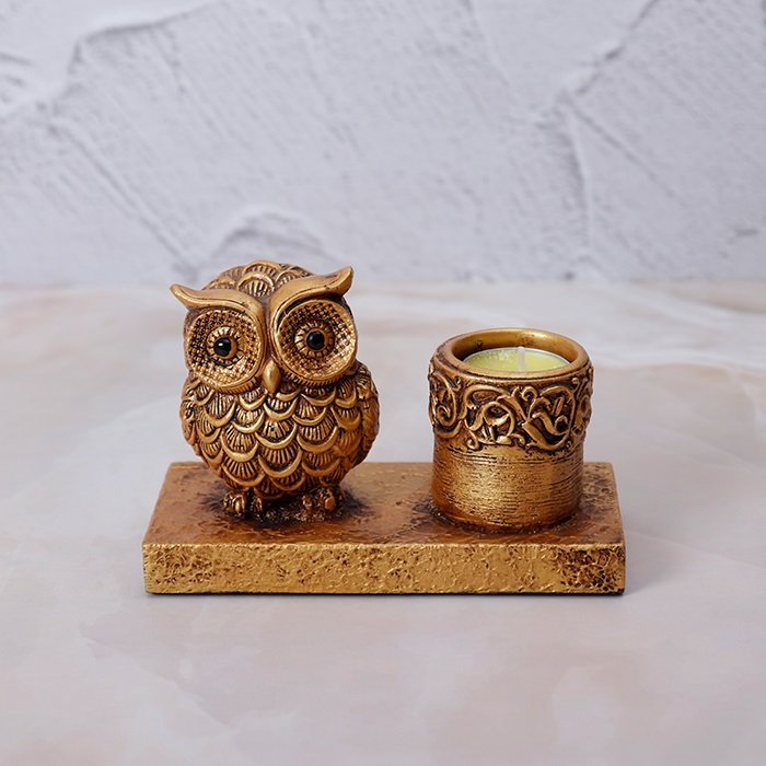 Candle Stand with Owl