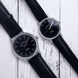 The Black Color Couple Wrist Watches