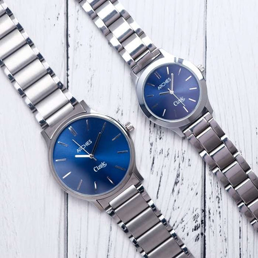 The Silver Color Beautiful Couple Wrist Watches