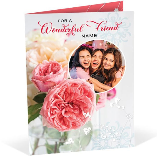 For A Wonderful Friend Personalised Card