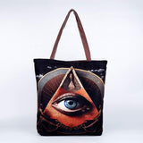 The Attractive Eye Design Printed Tote Bag