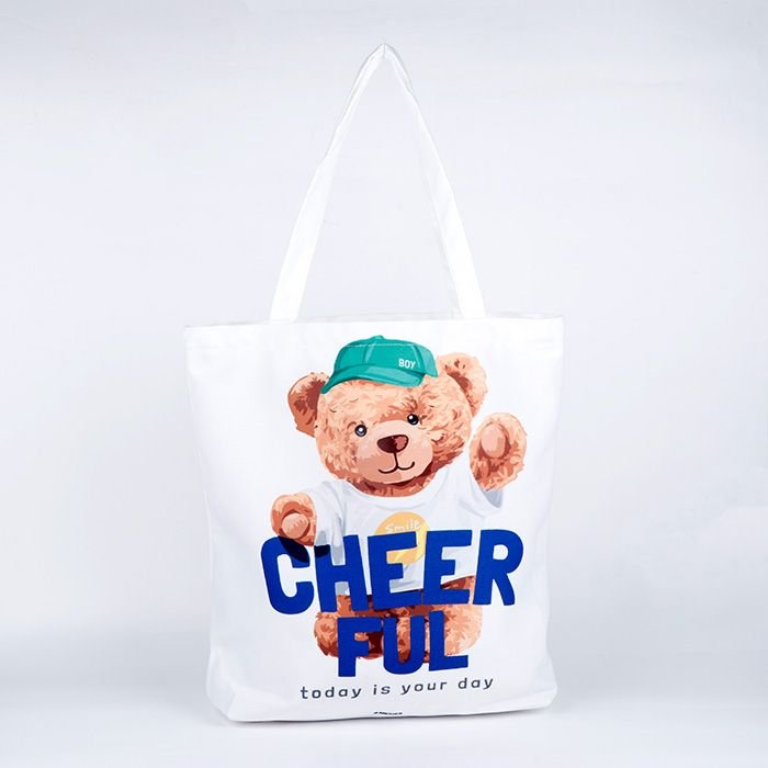 The Best Teddy Design Printed Tote Bag