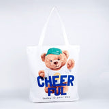 The Best Teddy Design Printed Tote Bag