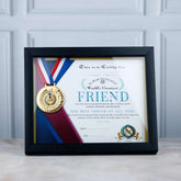 You Are Worlds Best Bestfriend Certificate And Medal
