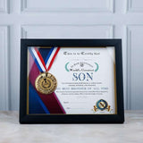 You Are Worlds Best Son Certificate And Medal