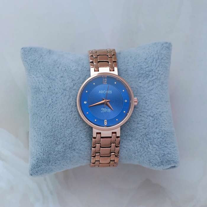 Archies Super Cute Blue And Golden Watch For Women