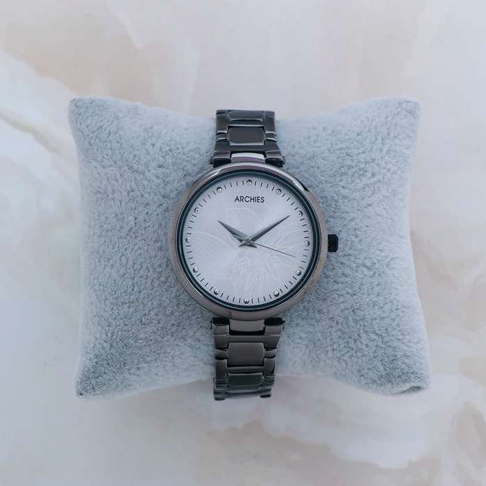 Grey And Black Chain Watch For Women