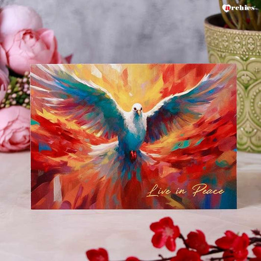Archies Live In Peace Seasons Greetings Card Pack Of 10