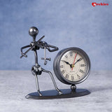 Archies Grey Violin Playing Statue With Clock