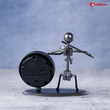 Archies Grey Violin Playing Statue With Clock