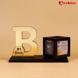 Archies Boss Pen Stand With Rotating Photo Space