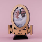 No 1 Mom Golden and Silver Photoframe ( Assorted Color )