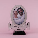 No 1 Mom Golden and Silver Photoframe ( Assorted Color )