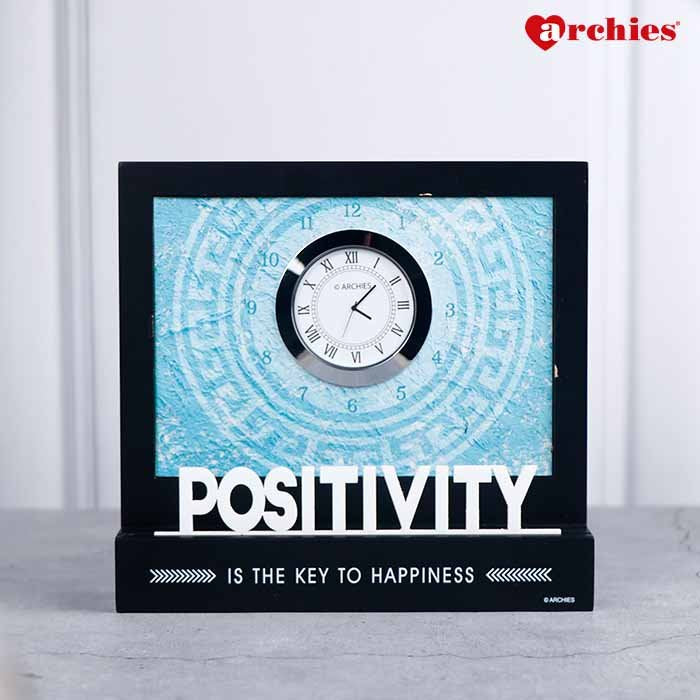 Archies Motivational Quotation Stand With Clock