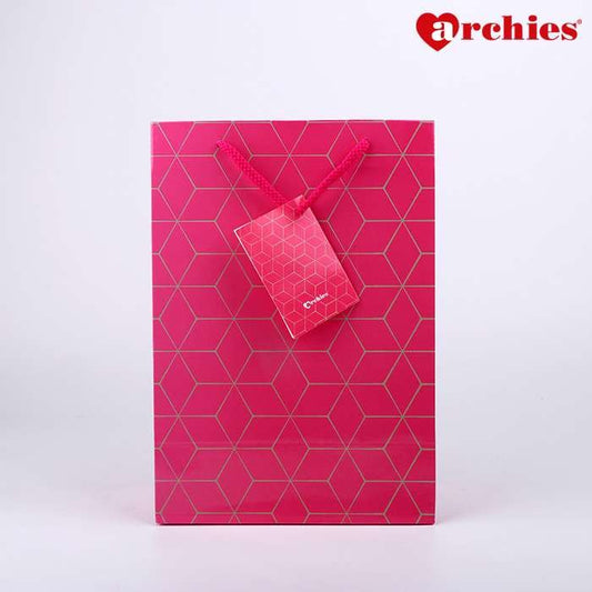 Archies Pink Paper Bag Pack of 2