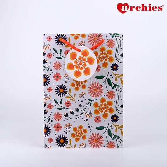 Archies Multiple Flower Design Paper Bag Pack of 2