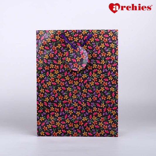 Archies Colorful Flowers Medium Paper Bag Pack of 3