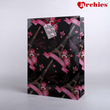 Archies Black And Pink Flower Large Paper Bag Pack of 3