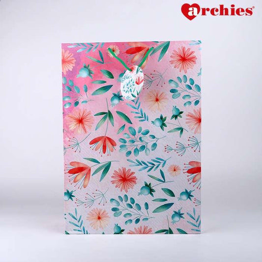 Archies Pretty Flowers Large Paper Bag Pack of 3
