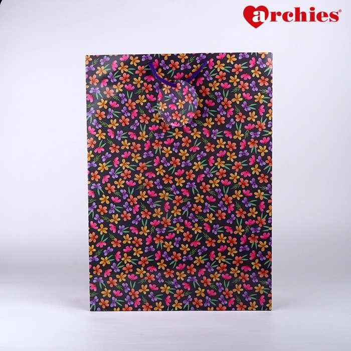 Archies Colorful Flowers Large Paper Bag Pack of 3
