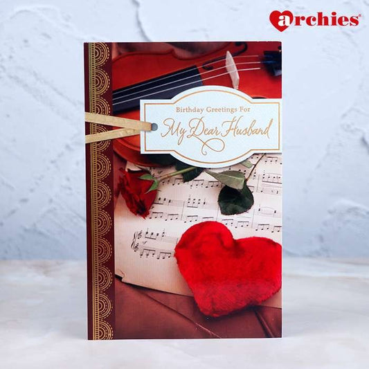 Archies Birthday Greetings For My Dear Husband Greeting Card