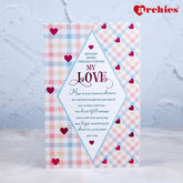 Archies Gingham Print Birthday Greeting Card For Love