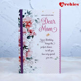Archies Dear Mom With Lots Of Love Flower design Birthday Greeting Card