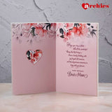 Archies Dear Mom With Lots Of Love Flower design Birthday Greeting Card