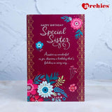 Archies Happy Birthday Special Sister Magenta Greeting Card
